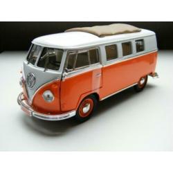 Volkswagen bus t1 transsporter+ te openen dak 1:18 modelauto