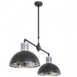 Zwarte hanglamp 7671ZW industrieel model