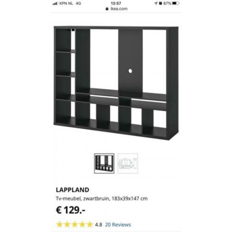 Tv meubel Ikea Kallax Lappland deze week ophalen = 50 euro