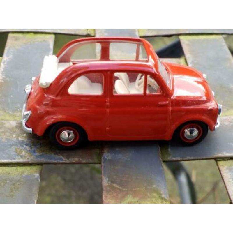 Fiat 500 1/43 VITESSE bruinrood lang open dak