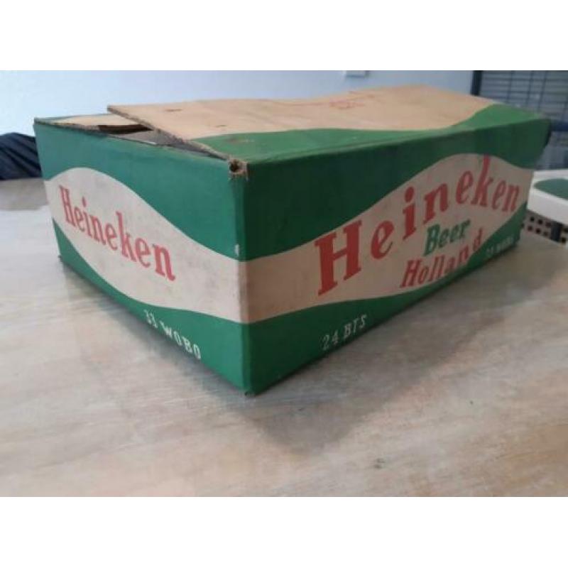 Heineken bier beer fles wobo 35cl incl doos 1964 zeldzaam