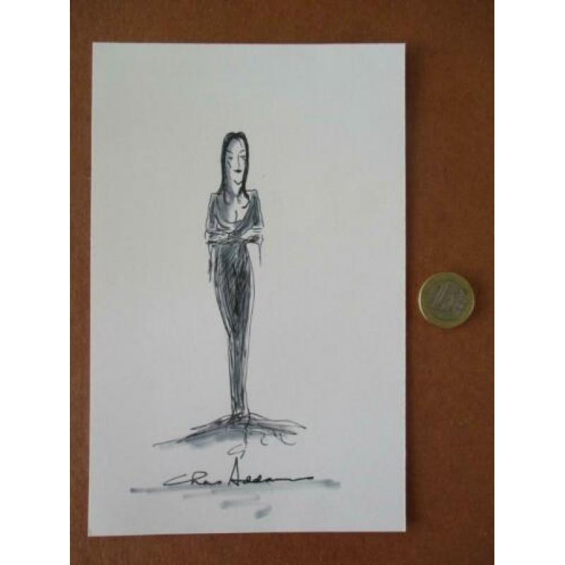 Charles Addams Addams Family ingelijste cartoons gesigneerd