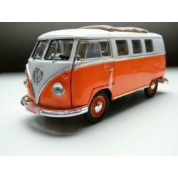 Volkswagen bus t1 transsporter+ te openen dak 1:18 modelauto