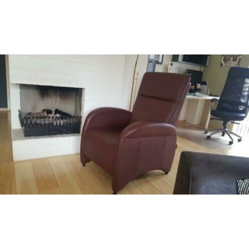 Prachtige leren relaxfauteuil