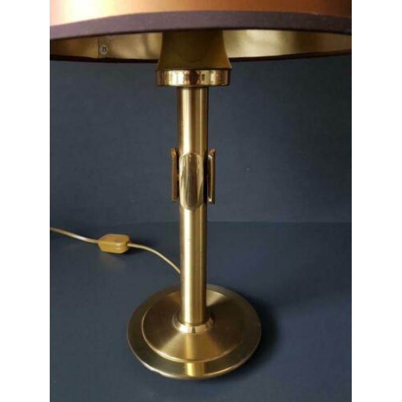 Hollywood Regency Tafellamp Lamp Messing Voet ZIE INFO