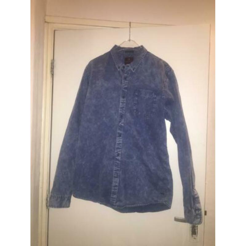 Scotch & Soda Heren spijkerblouse, denim overhemd maat XXL