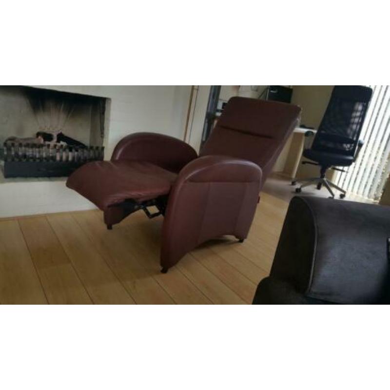 Prachtige leren relaxfauteuil