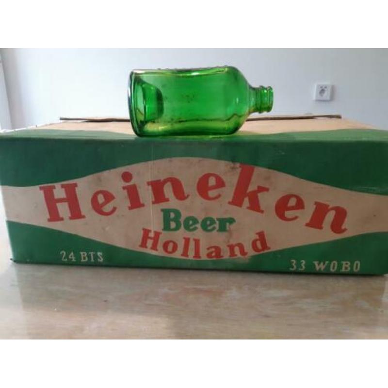 Heineken bier beer fles wobo 35cl incl doos 1964 zeldzaam