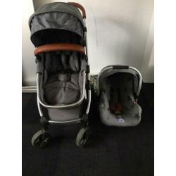 Grijze Born Lucky Rapido kinderwagen