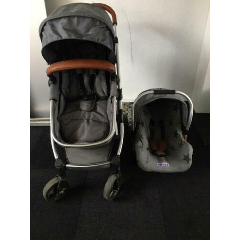 Grijze Born Lucky Rapido kinderwagen