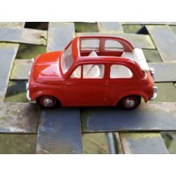 Fiat 500 1/43 VITESSE bruinrood lang open dak