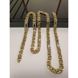 14 karaat gouden koningsketting lengte 65 cm 71.6 gram