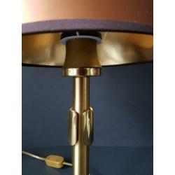 Hollywood Regency Tafellamp Lamp Messing Voet ZIE INFO