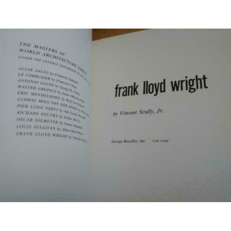 Frank Lloyd Wright (Masters of World Architecture, Scully)