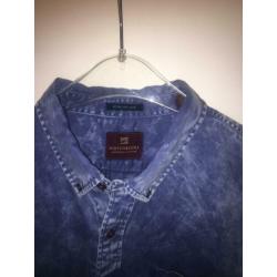 Scotch & Soda Heren spijkerblouse, denim overhemd maat XXL