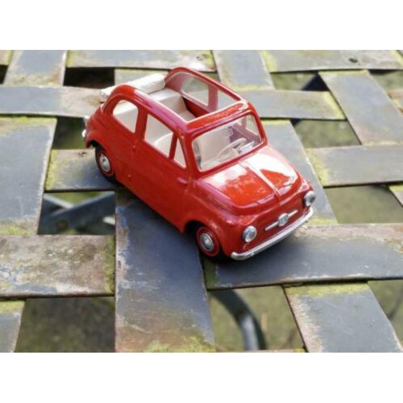 Fiat 500 1/43 VITESSE bruinrood lang open dak