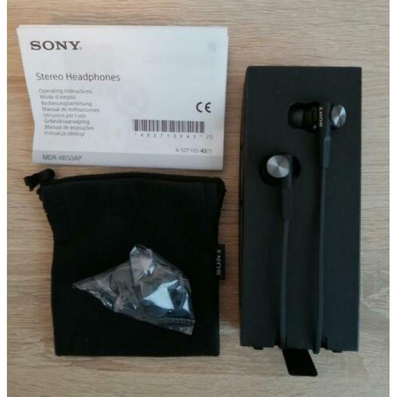 Sony MDR-XB50AP In-Ear Oordopjes Zwart