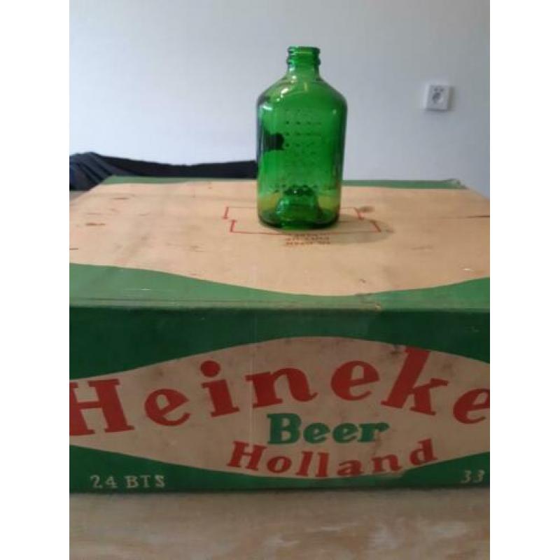 Heineken bier beer fles wobo 35cl incl doos 1964 zeldzaam