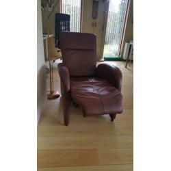 Prachtige leren relaxfauteuil