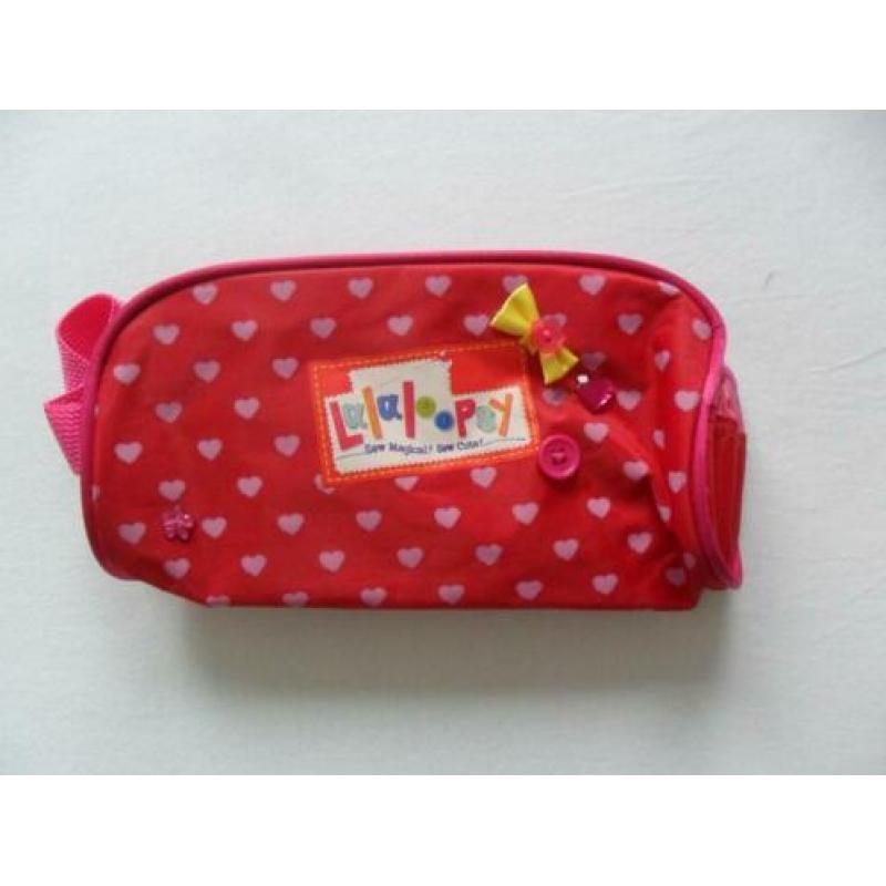 * Nieuw schattige Lalaloopsy rood met roze hartjes etui