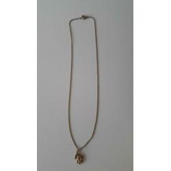 leuke goudkleurige ketting incl rozenhanger