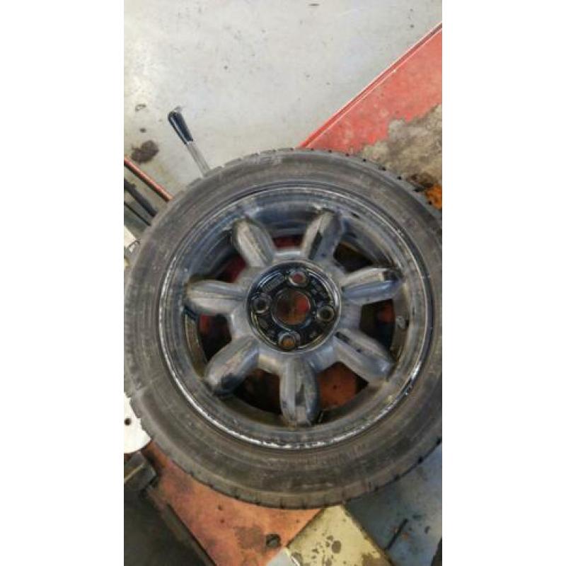 14 inch 4x100 LM velgen met banden