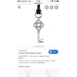 Nieuwe Ti-Sento ketting met sleutel hanger