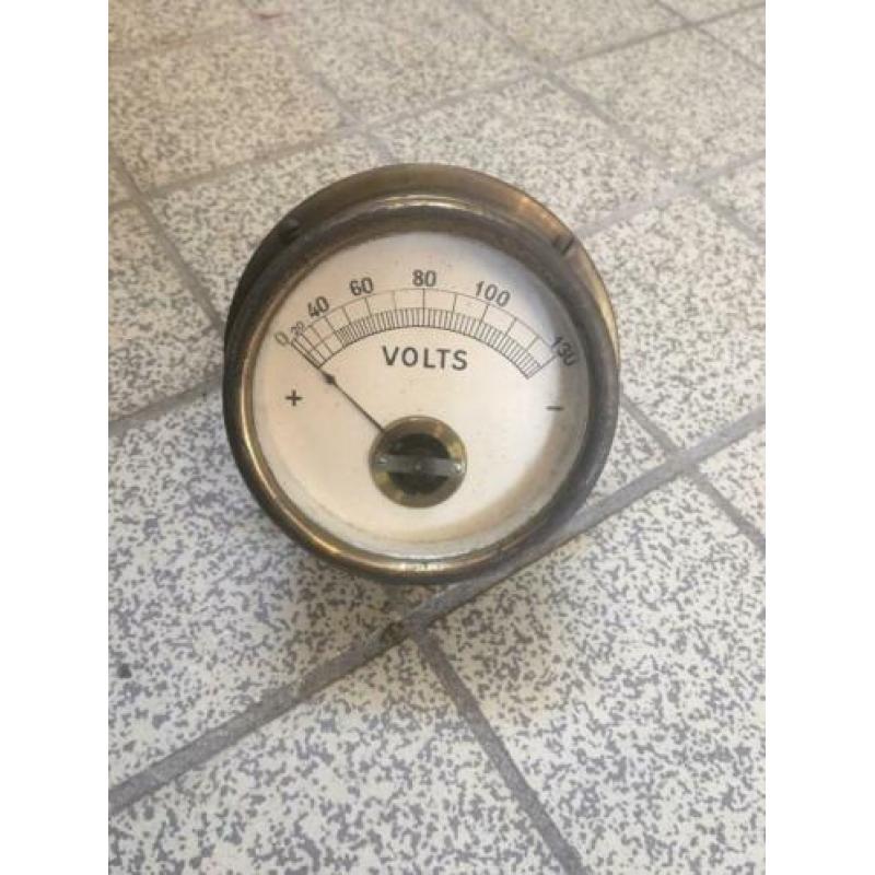 Vintage messing volt meter