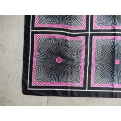 Vintage JAGO shawl sjaal zwart fuchsia made in Italy