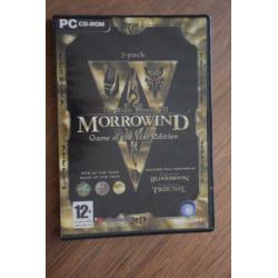 PC cd-rom Morrowind Game of the jear edition Bethesda 3 pack