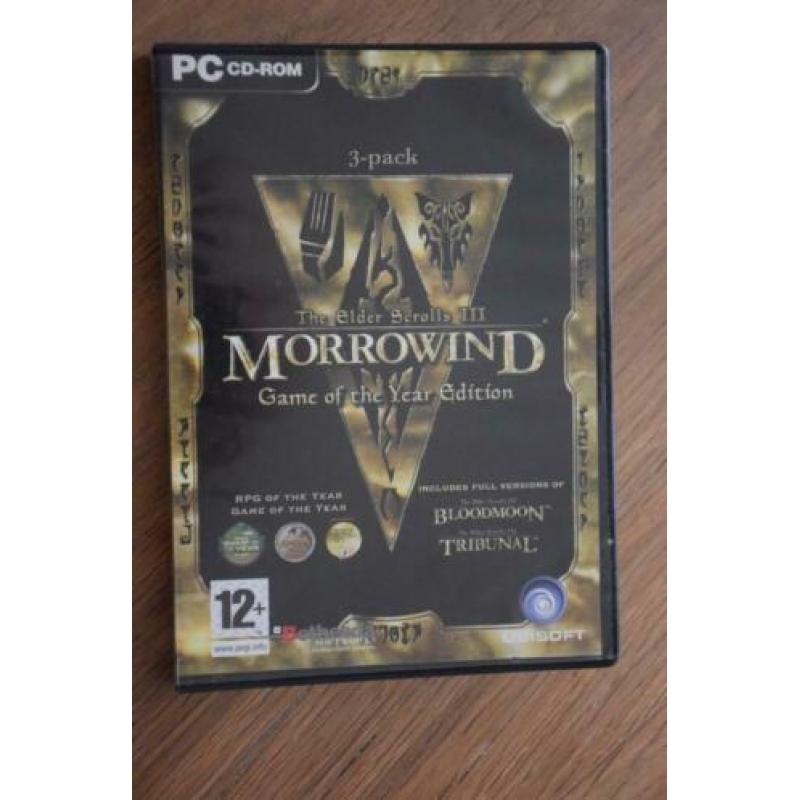 PC cd-rom Morrowind Game of the jear edition Bethesda 3 pack