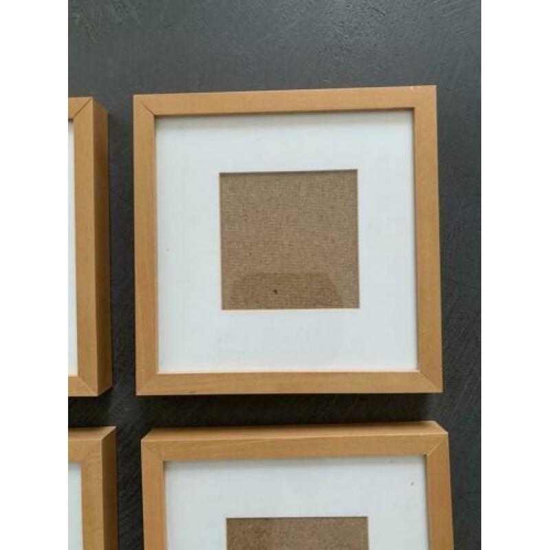 Set: 4x houten fotolijst lijsten fotolijsten hout bruin IKEA