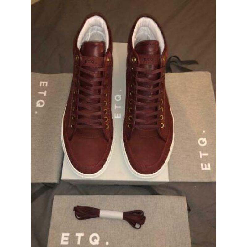 ETQ *NIEUW* EU43 /US10 /UK9 Maroon Waxed (Bordeaux/Burgundy)