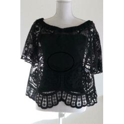 Zwart kanten blouse Liu Jo