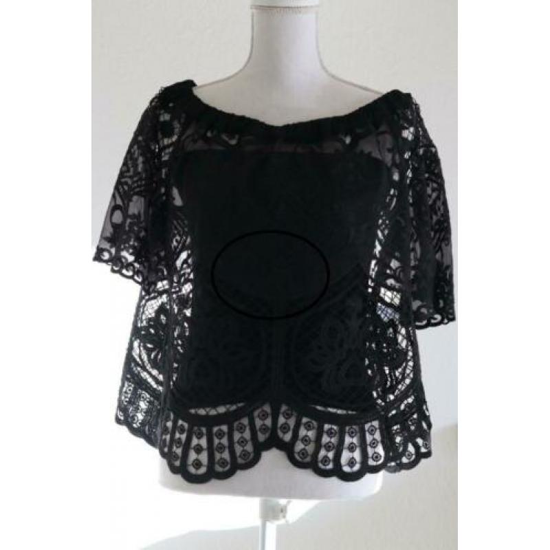 Zwart kanten blouse Liu Jo