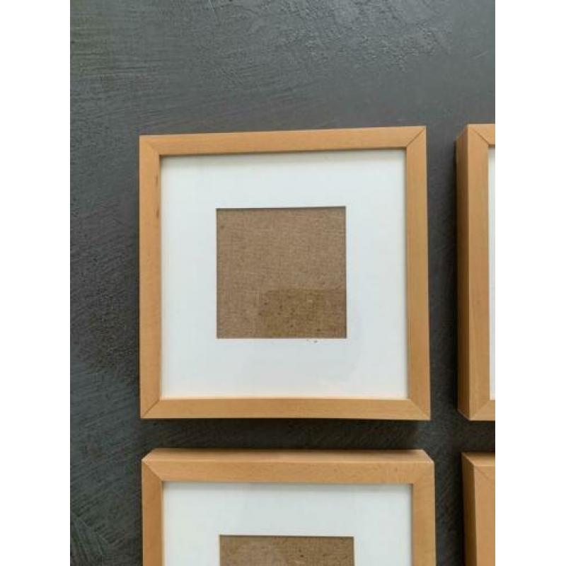 Set: 4x houten fotolijst lijsten fotolijsten hout bruin IKEA