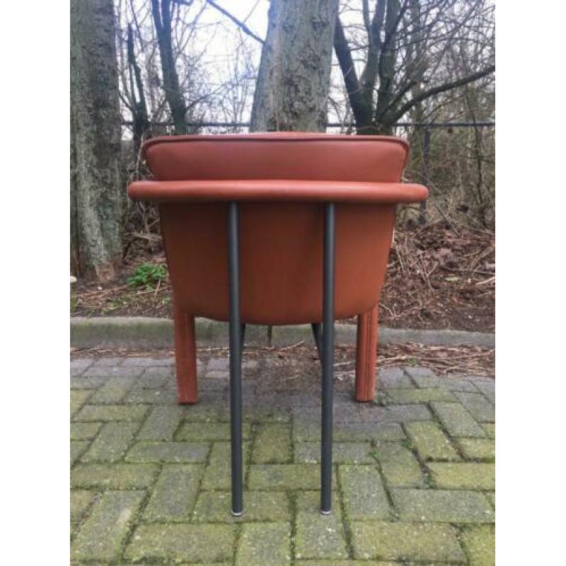 Waanzinnig mooie set (4) lederen LEOLUX (eetkamer) STOELEN