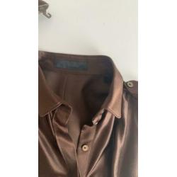 Burberry bruine zijde blouse