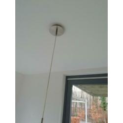 2 zwarte ronde hanglampen 40 cm. opengewerkt