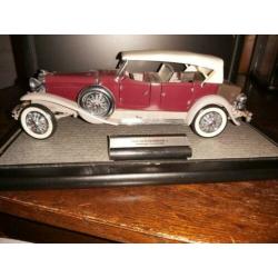 Mooie Franklin Mint modelauto, merk: Duesenberg J, 1930