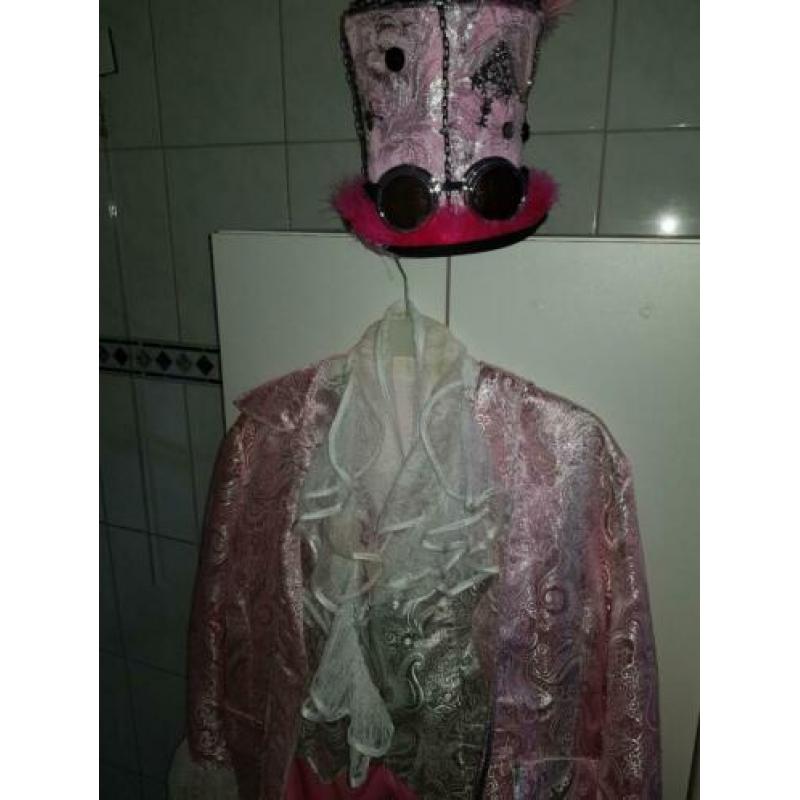 Steampunk hoed roze