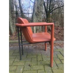 Waanzinnig mooie set (4) lederen LEOLUX (eetkamer) STOELEN