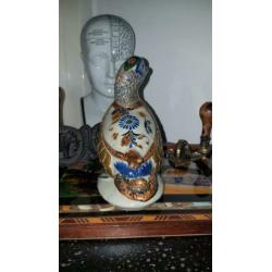 Vintage beeld eend, vintage sculptuur van een eend