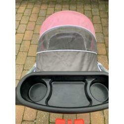 Nieuwe honden buggy rosé / grijs van kleur .