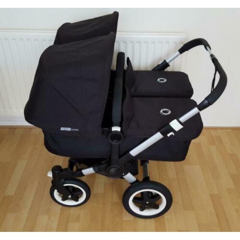 Bugaboo Donkey twin duo mono tweeling kinderwagen zgan zwart