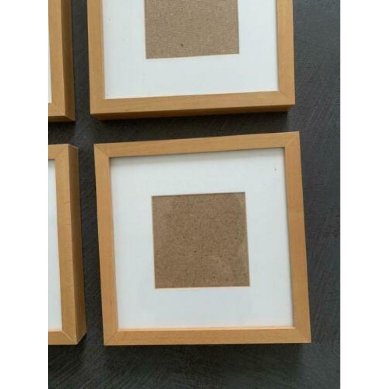 Set: 4x houten fotolijst lijsten fotolijsten hout bruin IKEA