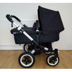 Bugaboo Donkey twin duo mono tweeling kinderwagen zgan zwart