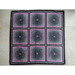 Vintage JAGO shawl sjaal zwart fuchsia made in Italy