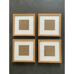 Set: 4x houten fotolijst lijsten fotolijsten hout bruin IKEA