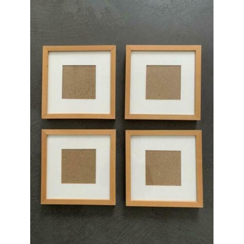 Set: 4x houten fotolijst lijsten fotolijsten hout bruin IKEA